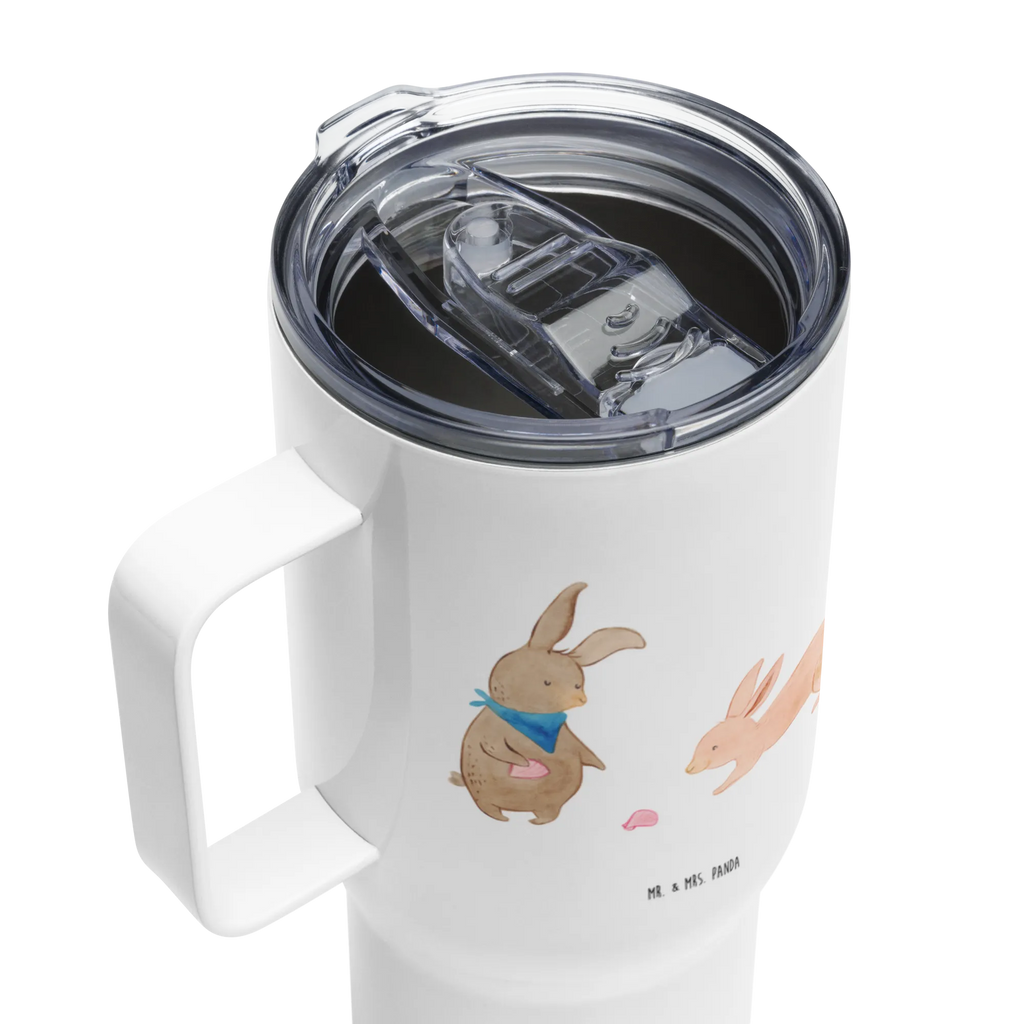 XXL Thermobecher Hasen Muschel XL Thermobecher, Reisebecher, Jumbo Becher, Großer Thermobecher, Autobecher, XL Reisetasse, Muttertag, Vatertag, Mama, Papa, Oma, Opa, Familie, Schwester, Bruder, Hasen, Freundin, Beste Freundin, Muscheln Sammeln, Muscheln, BFF, Best Friends, Meer, Freundinnen