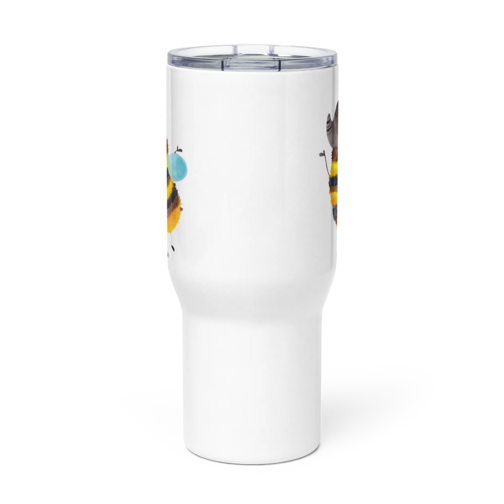 XXL Thermobecher Hummel flauschig Jumbo Becher, Thermobecher, XL Thermobecher, Autobecher, Reisebecher, XL Reisetasse, Großer Thermobecher, Tiermotive, Gute Laune, lustige Sprüche, Tiere, Hummel, Natur, Flauschig, Biene, Blume