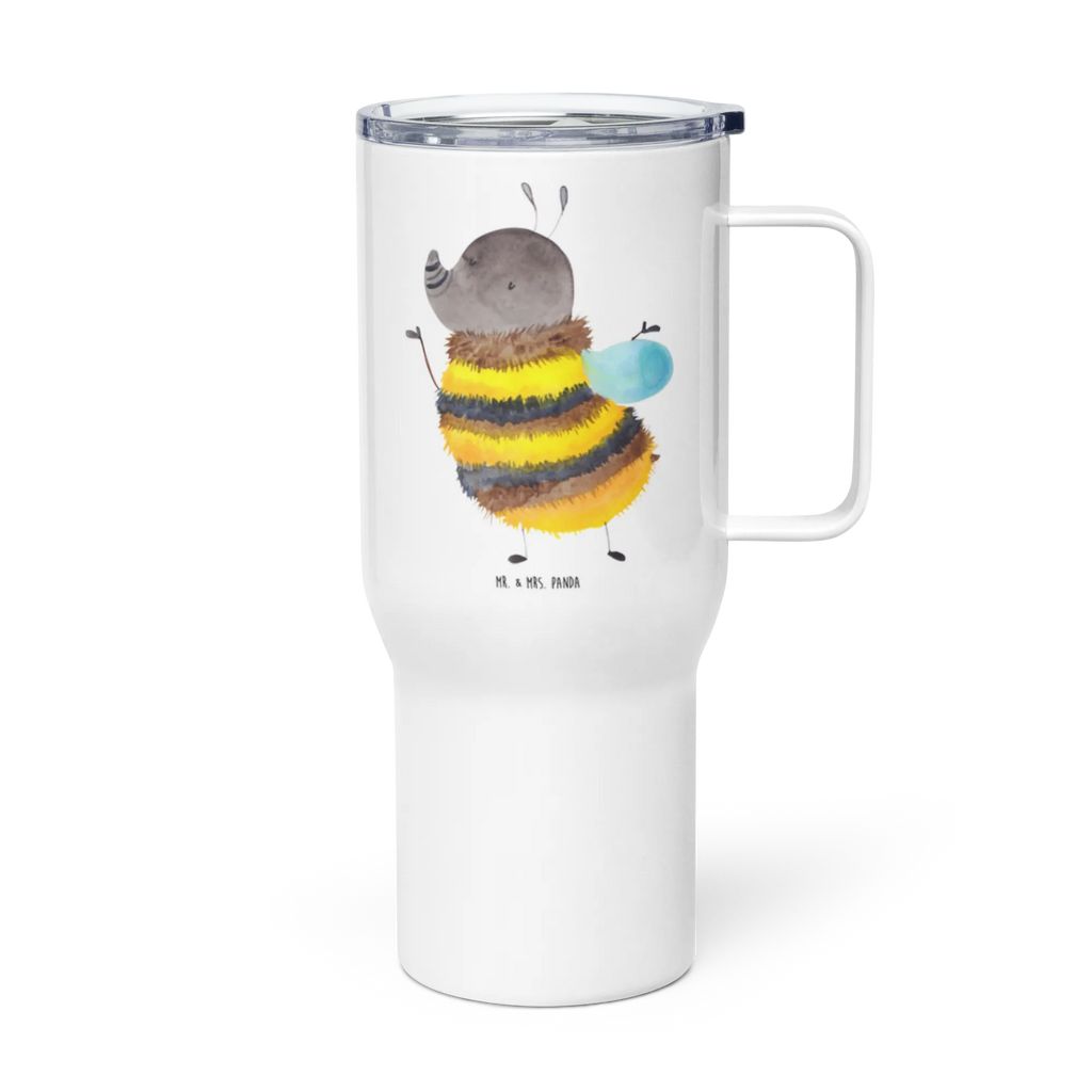 XXL Thermobecher Hummel flauschig Jumbo Becher, Thermobecher, XL Thermobecher, Autobecher, Reisebecher, XL Reisetasse, Großer Thermobecher, Tiermotive, Gute Laune, lustige Sprüche, Tiere, Hummel, Natur, Flauschig, Biene, Blume