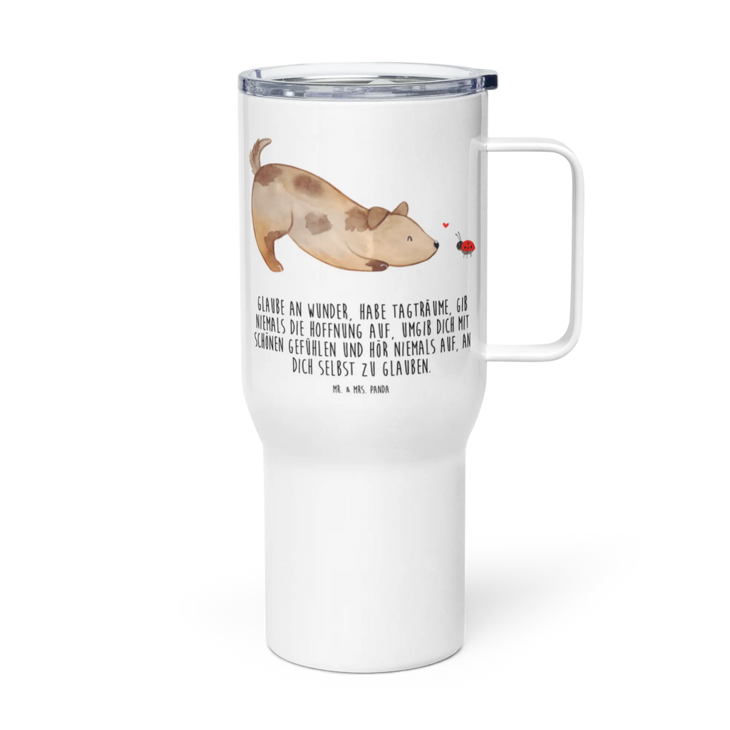 XXL Thermobecher Hund Marienkäfer Autobecher, XL Thermobecher, XL Reisetasse, Reisebecher, Jumbo Becher, Großer Thermobecher, Sprüche, Hund, Hunderasse, Hundebesitzer, Hundemotiv, Haustier, Tierliebhaber, Marienkäfer, Hundespruch, Mischling, Mischlinghund, Hunde