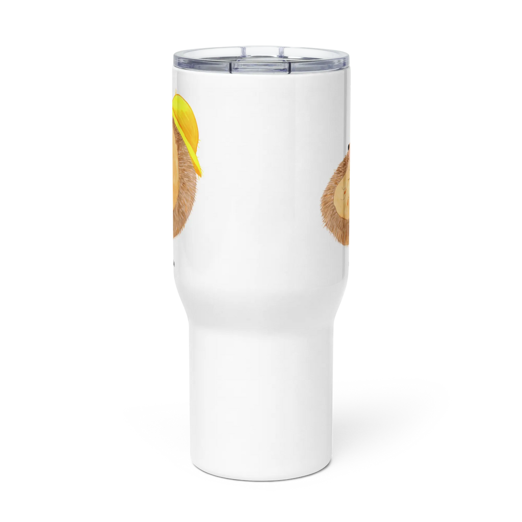 XXL Thermobecher Igel Beten XL Thermobecher, Großer Thermobecher, Jumbo Becher, XL Reisetasse, Reisebecher, Thermobecher, Autobecher, Tiermotive, Gute Laune, lustige Sprüche, Tiere, Igel mit Hut, dankbar, Dankbar sein, Amen, Gott, genießen, Sonnenhut, Leben, beten, Igel, Dankbarkeit