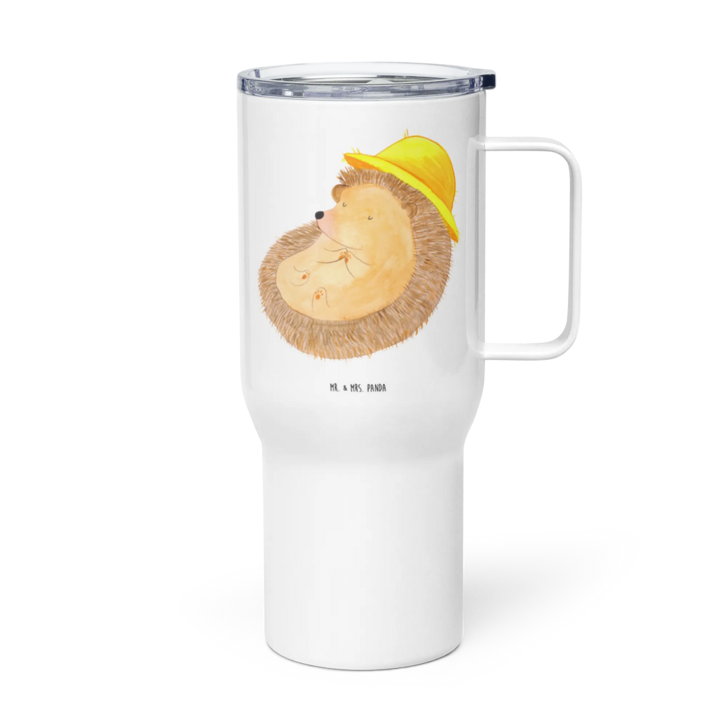 XXL Thermobecher Igel Beten XL Thermobecher, Großer Thermobecher, Jumbo Becher, XL Reisetasse, Reisebecher, Thermobecher, Autobecher, Tiermotive, Gute Laune, lustige Sprüche, Tiere, Igel mit Hut, dankbar, Dankbar sein, Amen, Gott, genießen, Sonnenhut, Leben, beten, Igel, Dankbarkeit