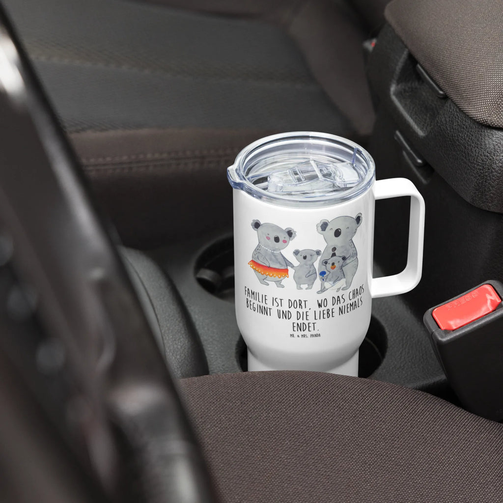 XXL Thermobecher Koala Familie Jumbo Becher, Großer Thermobecher, Autobecher, XL Reisetasse, XL Thermobecher, Reisebecher, Muttertag, Vatertag, Mama, Papa, Oma, Opa, Familie, Schwester, Bruder, Familienleben, Kinder, Koalas, Koala, Family, Geschwister