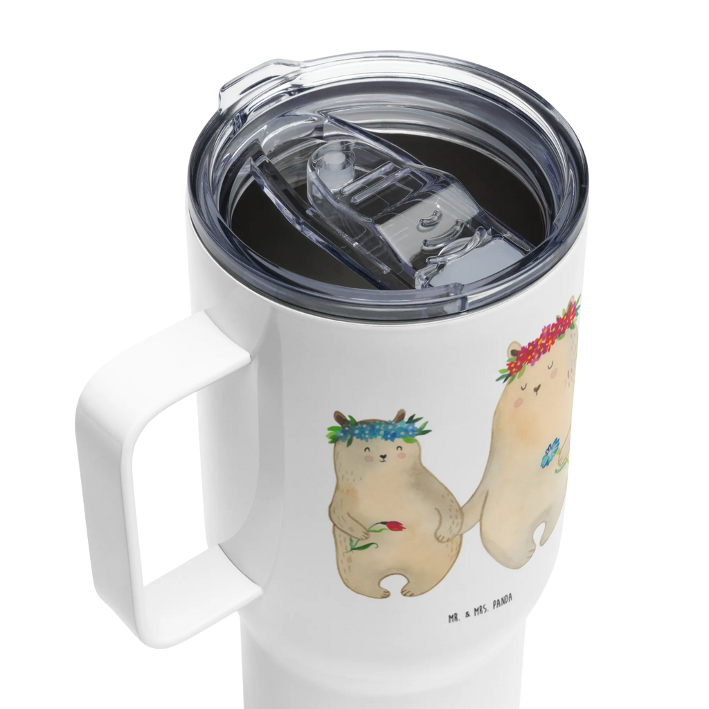 XXL Thermobecher Bären mit Blumenkranz XL Reisetasse, Reisebecher, Autobecher, XL Thermobecher, Thermobecher, Jumbo Becher, Großer Thermobecher, Familie, Vatertag, Muttertag, Bruder, Schwester, Mama, Papa, Oma, Opa, Geschenk Mama. Muttertag, Lieblingsmama, Mutter, weltbeste Mama, Family, beste Mutter, Kinder, Mami, Mutti, Kind, Töchter, Bär, Lieblingsmensch, Bären, Vorbild, Tochter
