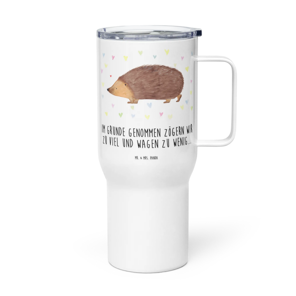 XXL Thermobecher Igel Herzen XL Thermobecher, Großer Thermobecher, Jumbo Becher, XL Reisetasse, Autobecher, Reisebecher, Lustige Sprüche, Tiere, Tiermotive, Gute Laune, Herzen, Igel, Leben, Herz, Liebe, Vertrauen, Kuss