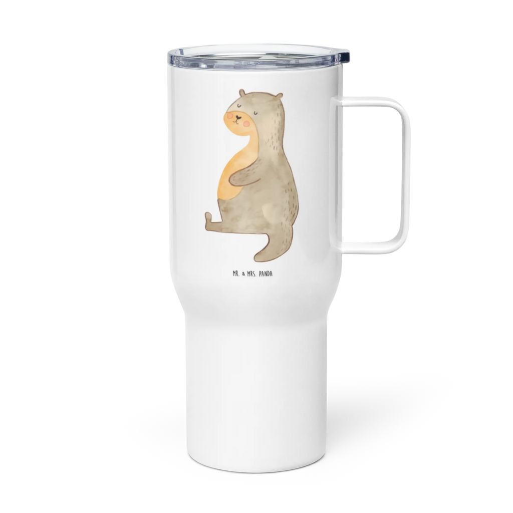 XXL Thermobecher Otter Bauch Reisebecher, Jumbo Becher, Autobecher, XL Reisetasse, Großer Thermobecher, XL Thermobecher, Otter, Fischotter, Seeotter, Otter Seeotter See Otter