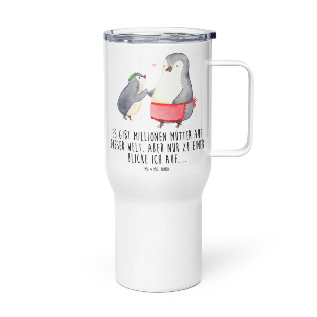XXL Thermobecher Pinguin mit Kind XL Thermobecher, Reisebecher, Thermobecher, Autobecher, XL Reisetasse, Großer Thermobecher, Jumbo Becher, Familie, Vatertag, Muttertag, Bruder, Schwester, Mama, Papa, Oma, Opa, Geschenk, Mutter, Mami, Mutti, Geburststag