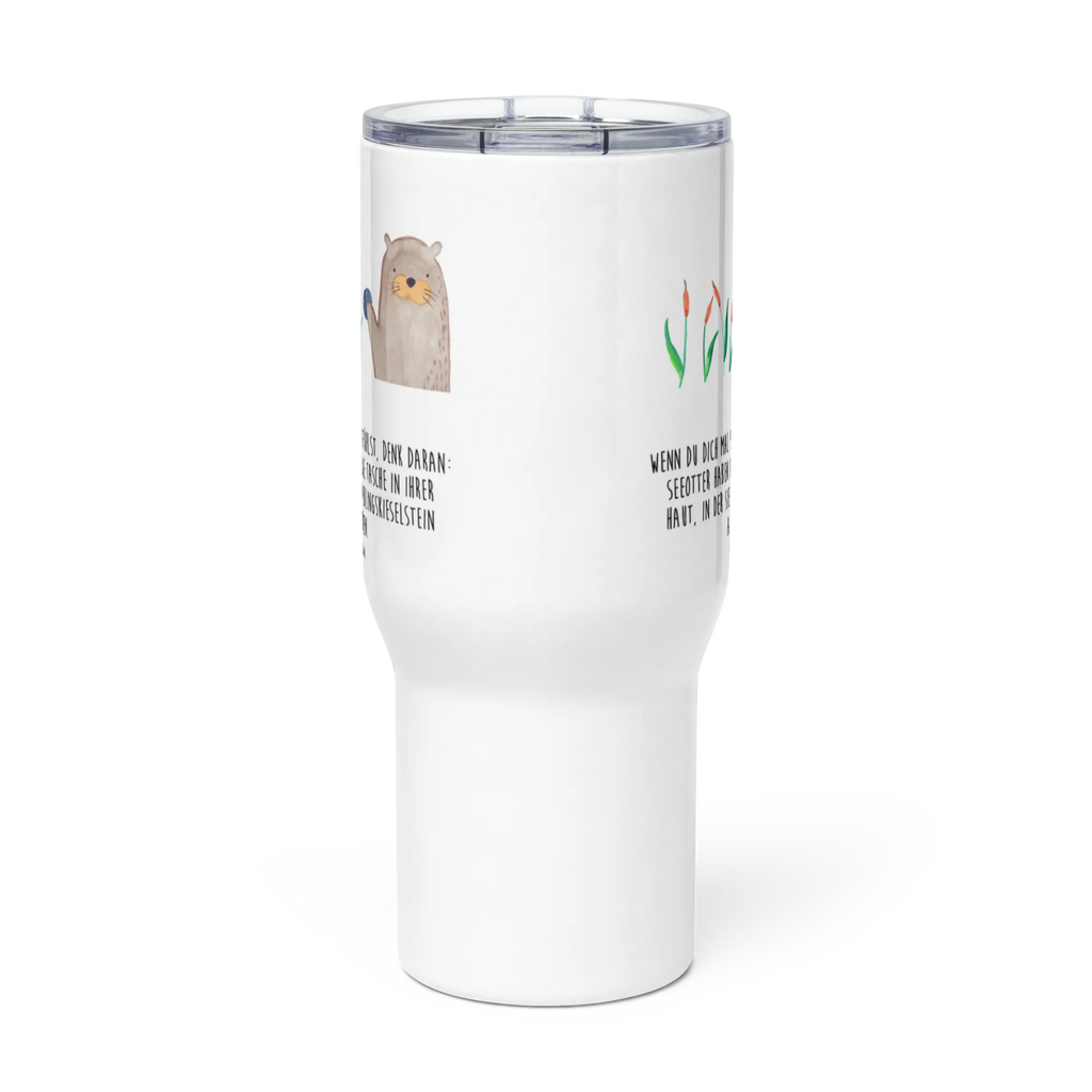 XXL kubek termiczny wydra kamień XL Thermobecher, Autobecher, Thermobecher, XL Reisetasse, Jumbo Becher, Reisebecher, Großer Thermobecher, Otter, Fischotter, Seeotter, Otter Seeotter See Otter