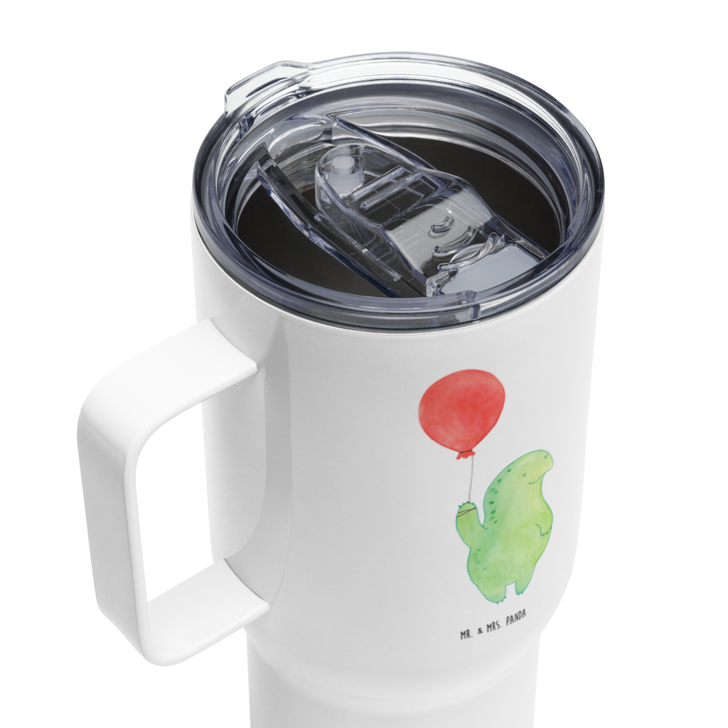 XXL Thermobecher Schildkröte Luftballon Autobecher, XL Reisetasse, Reisebecher, Großer Thermobecher, Jumbo Becher, XL Thermobecher, Schildkröte, Schildkröten, Mutausbruch, Motivationsspruch, Motivation