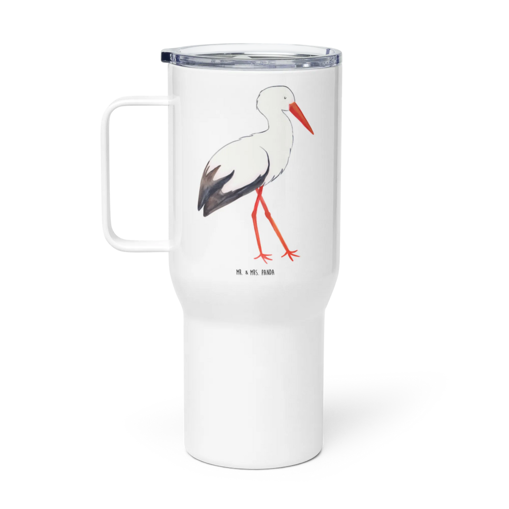 XXL Thermobecher Storch XL Reisetasse, Reisebecher, Jumbo Becher, Großer Thermobecher, XL Thermobecher, Autobecher, Lustige Sprüche, Tiere, Tiermotive, Gute Laune, Geburt, Störche, Baby, Mütter, Schwanger, Schwangerschaft, Mutter, Mutter Werden, Babybauch, Storch