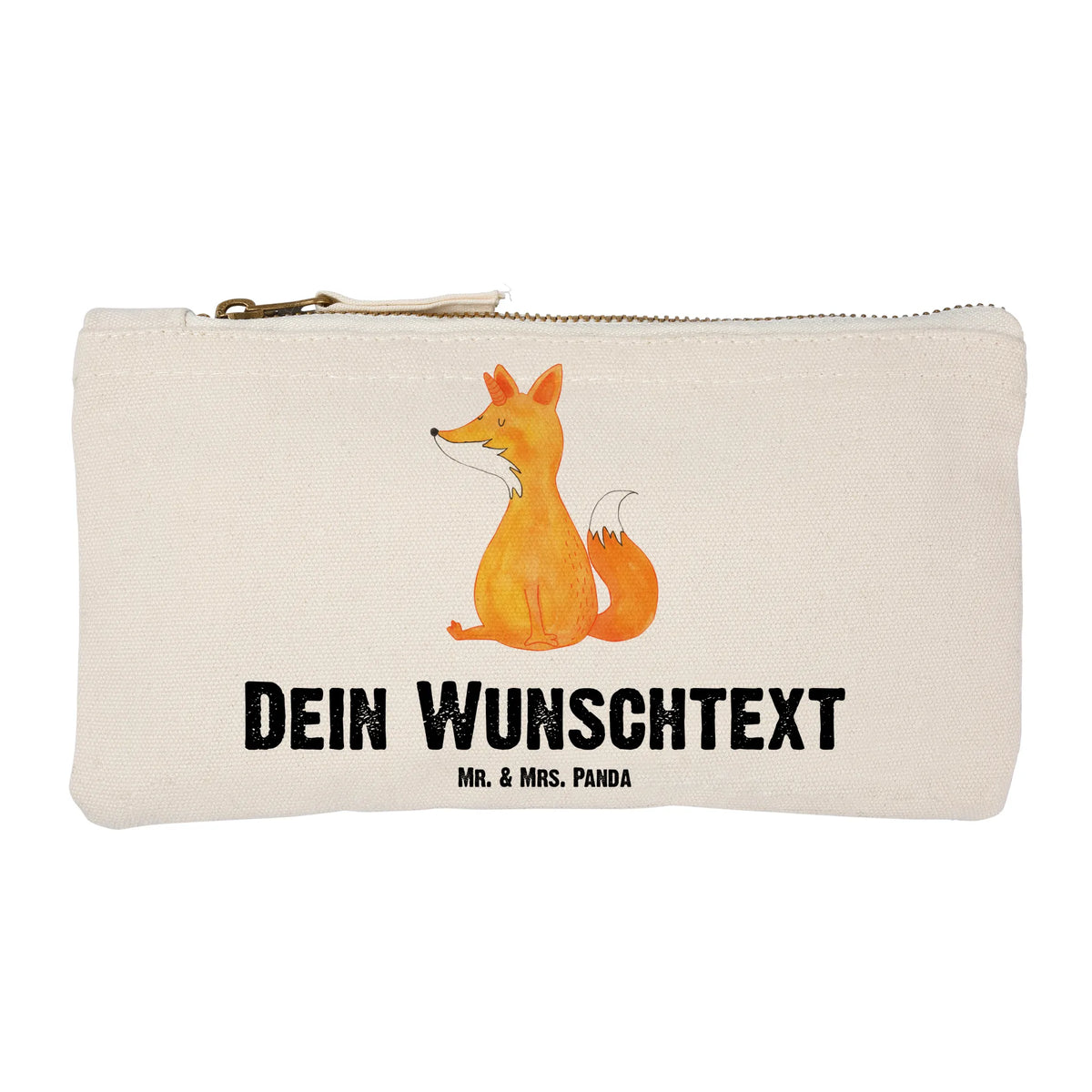 Personalised make-up bag unicorn Wish fox horns, foxes