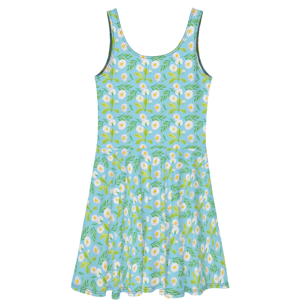 Sukienka letnia urok łąki Wzór Sommerkleid, Kleid, Skaterkleid, Wiese, Blumen, Blumenwiese, Aquarell, Muster, Gänseblümchen