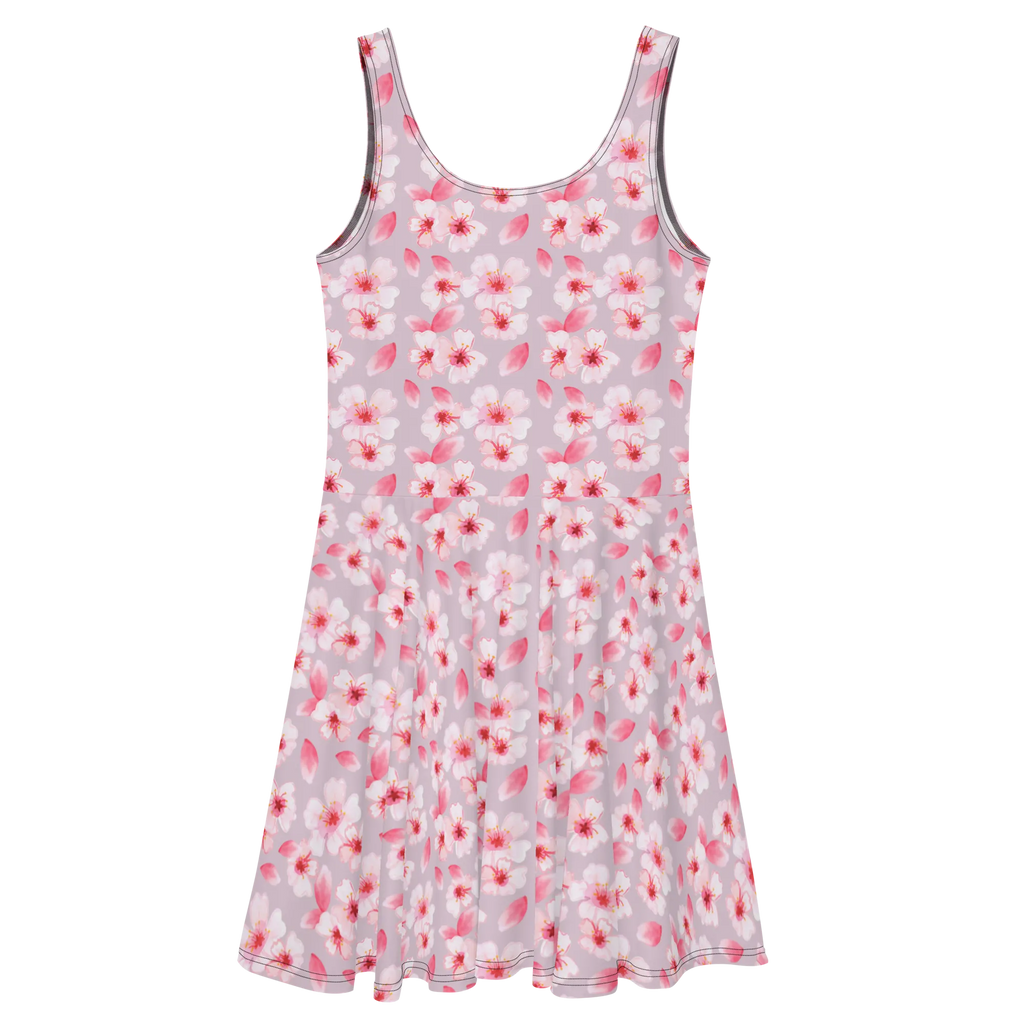 Sukienka letnia kwiaty wiśni morze Sommerkleid, Kleid, Skaterkleid, Blütenmuster, Blumen, Kirschblüten, Blüten, Muster