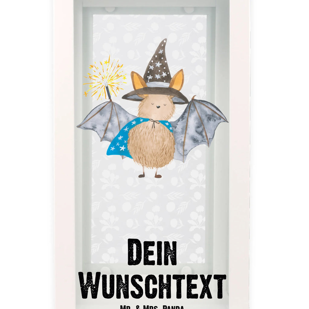 Personalisierte Deko Laterne Fledermaus Zauberer Gartenlampe, Gartenleuchte, Gartendekoration, Gartenlicht, Laterne kleine Laternen, XXL Laternen, Laterne groß, Tiermotive, Gute Laune, lustige Sprüche, Tiere, Fledermaus, Fledermäuse, Zauberer, Magier, Frauen, reinsteigern