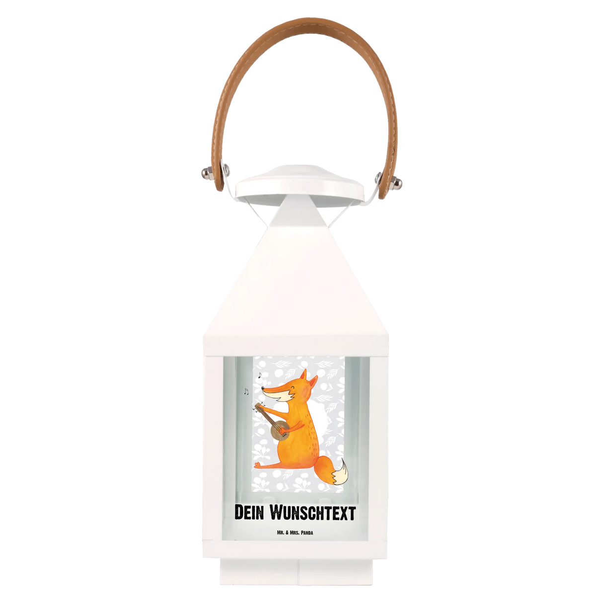 Personalized Decor Lantern Fox guitar animal lover, foxes, forest wildlife, clever as a fox, musician, guitar, music saying, singer, gift musician