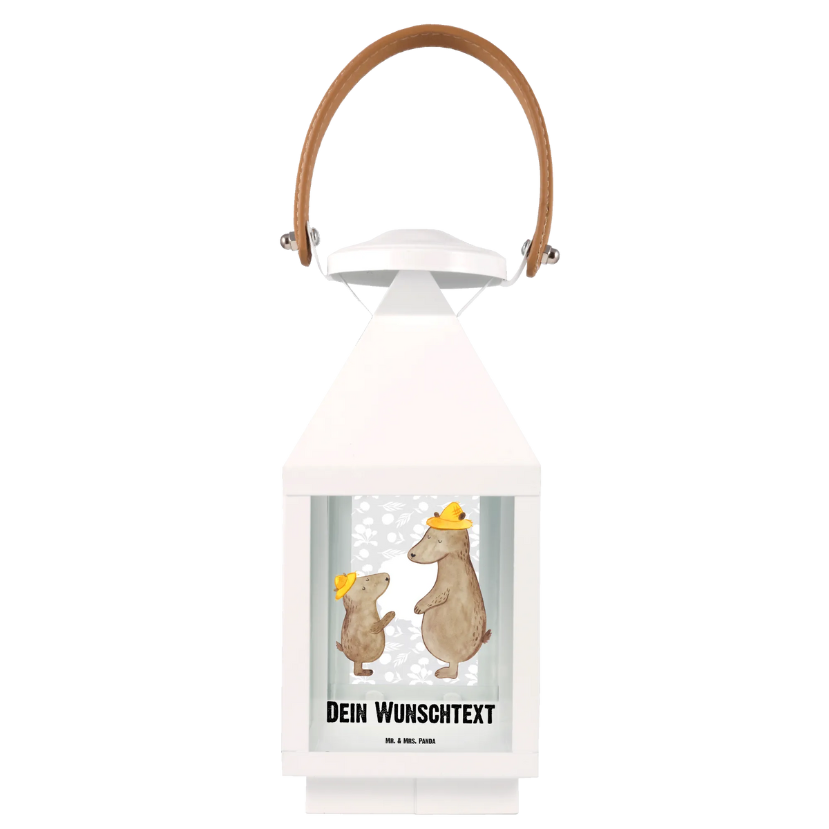 Personalized Decor Lantern Bears with hats Father's Day, Mother's Day, son, sons, favourite person, father's day, role model, father, children, father-son, child