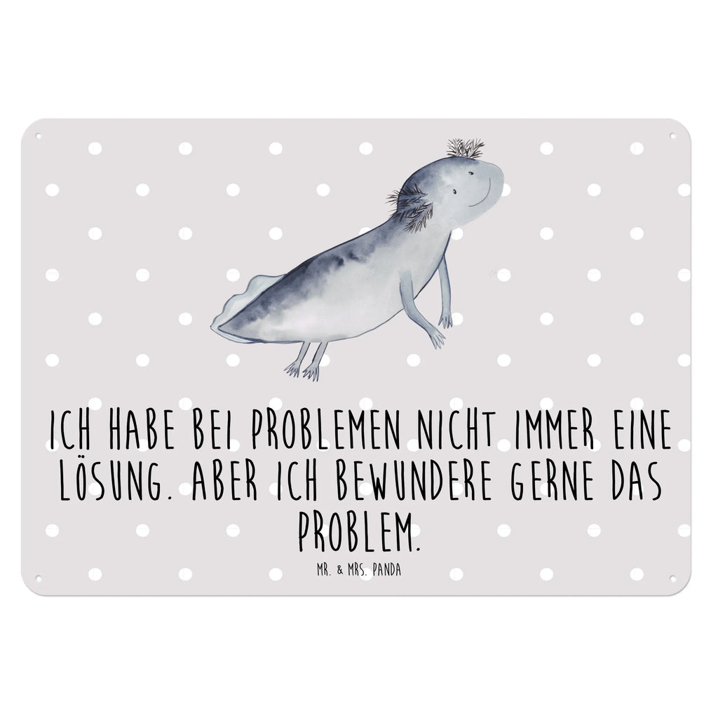 Blechschild Axolotl Schwimmen Blechschild Zum Aufhängen, Blechschild Küche, Blechschild, Wandschild Metall, Blechschild Groß, Blechschild Büro, Dekoschild Metall, Blechschild Für Männer, Blechschild Für Frauen, Türschild Metall, Molch, Axolotl, Motivation, Lurche, Problem, Axolot, Schwanzlurch, Probleme, Lurch, Lösungen