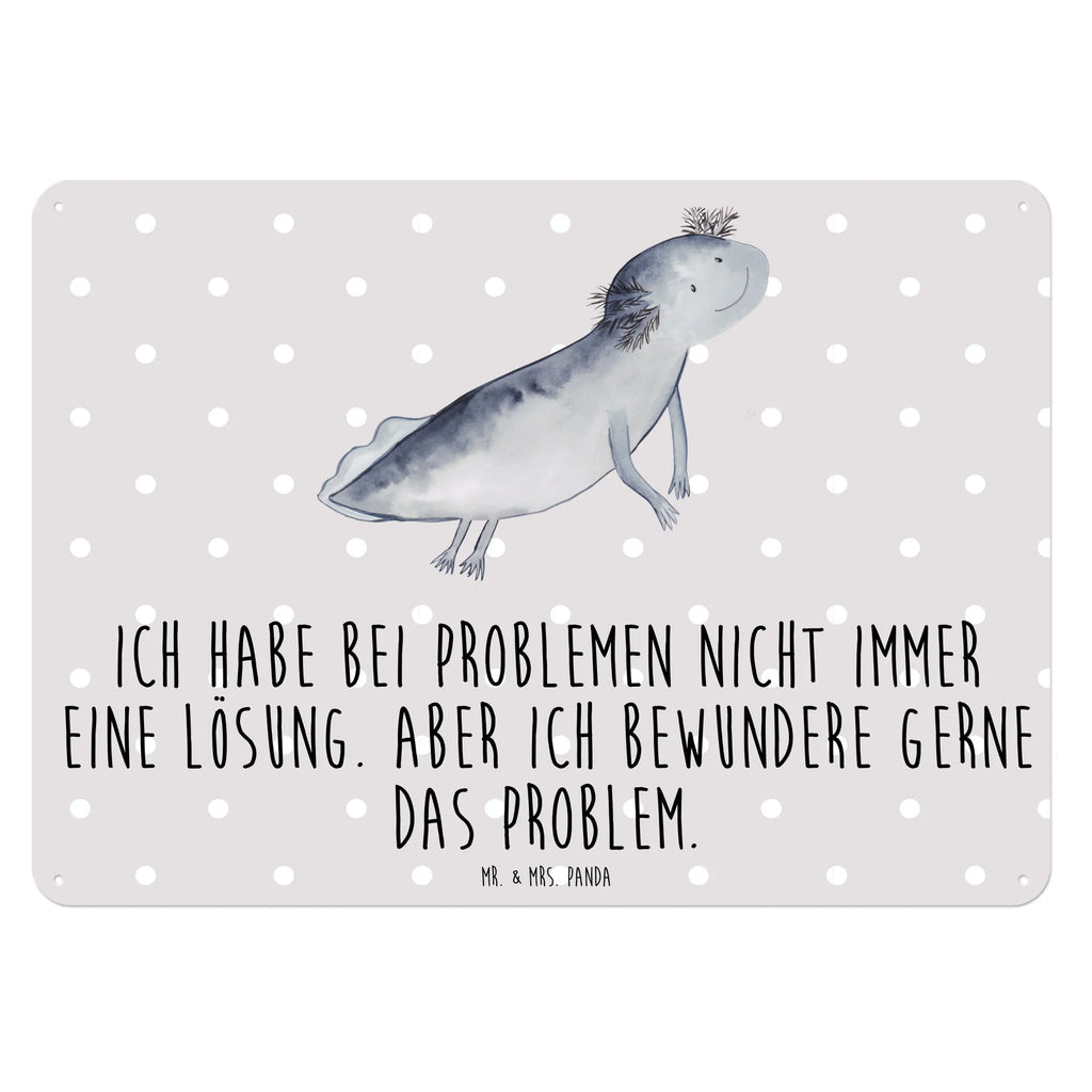 Blechschild Axolotl Schwimmen Blechschild Zum Aufhängen, Blechschild Küche, Blechschild, Wandschild Metall, Blechschild Groß, Blechschild Büro, Dekoschild Metall, Blechschild Für Männer, Blechschild Für Frauen, Türschild Metall, Molch, Axolotl, Motivation, Lurche, Problem, Axolot, Schwanzlurch, Probleme, Lurch, Lösungen