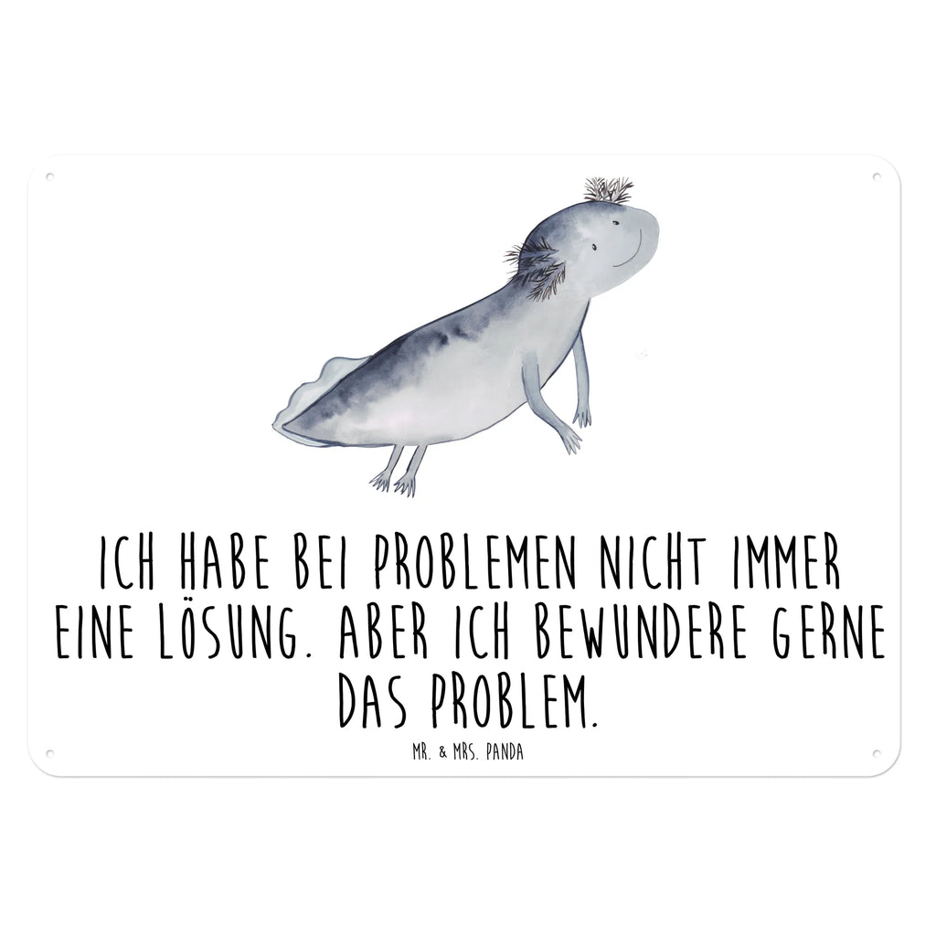 Blechschild Axolotl Schwimmen Blechschild Zum Aufhängen, Blechschild Küche, Blechschild, Wandschild Metall, Blechschild Groß, Blechschild Büro, Dekoschild Metall, Blechschild Für Männer, Blechschild Für Frauen, Türschild Metall, Molch, Axolotl, Motivation, Lurche, Problem, Axolot, Schwanzlurch, Probleme, Lurch, Lösungen