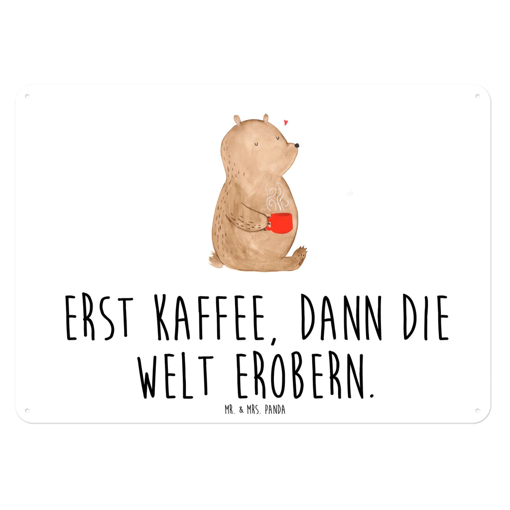Tin sign bear Coffee Blechschild Küche, Blechschild Für Frauen, Blechschild Büro, Blechschild Für Männer, Dekoschild Metall, Wandschild Metall, Blechschild Zum Aufhängen, Blechschild Groß, Blechschild, Türschild Metall, Teddy, Bär, Teddybär, Coffee, Guten Morgen, Motivation, Kaffee, Welt Retten, Morgenroutine, Welt Erobern, Bären