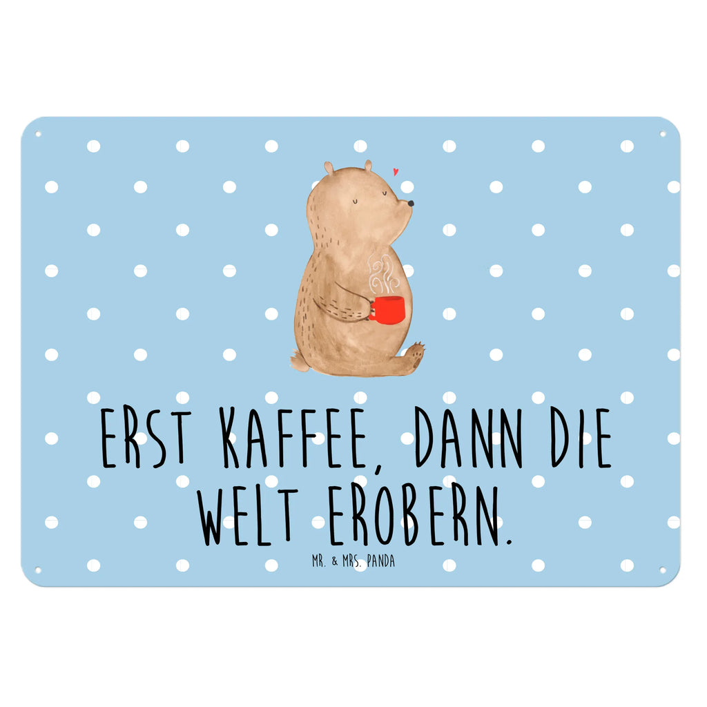 Tin sign bear Coffee Blechschild Küche, Blechschild Für Frauen, Blechschild Büro, Blechschild Für Männer, Dekoschild Metall, Wandschild Metall, Blechschild Zum Aufhängen, Blechschild Groß, Blechschild, Türschild Metall, Teddy, Bär, Teddybär, Coffee, Guten Morgen, Motivation, Kaffee, Welt Retten, Morgenroutine, Welt Erobern, Bären