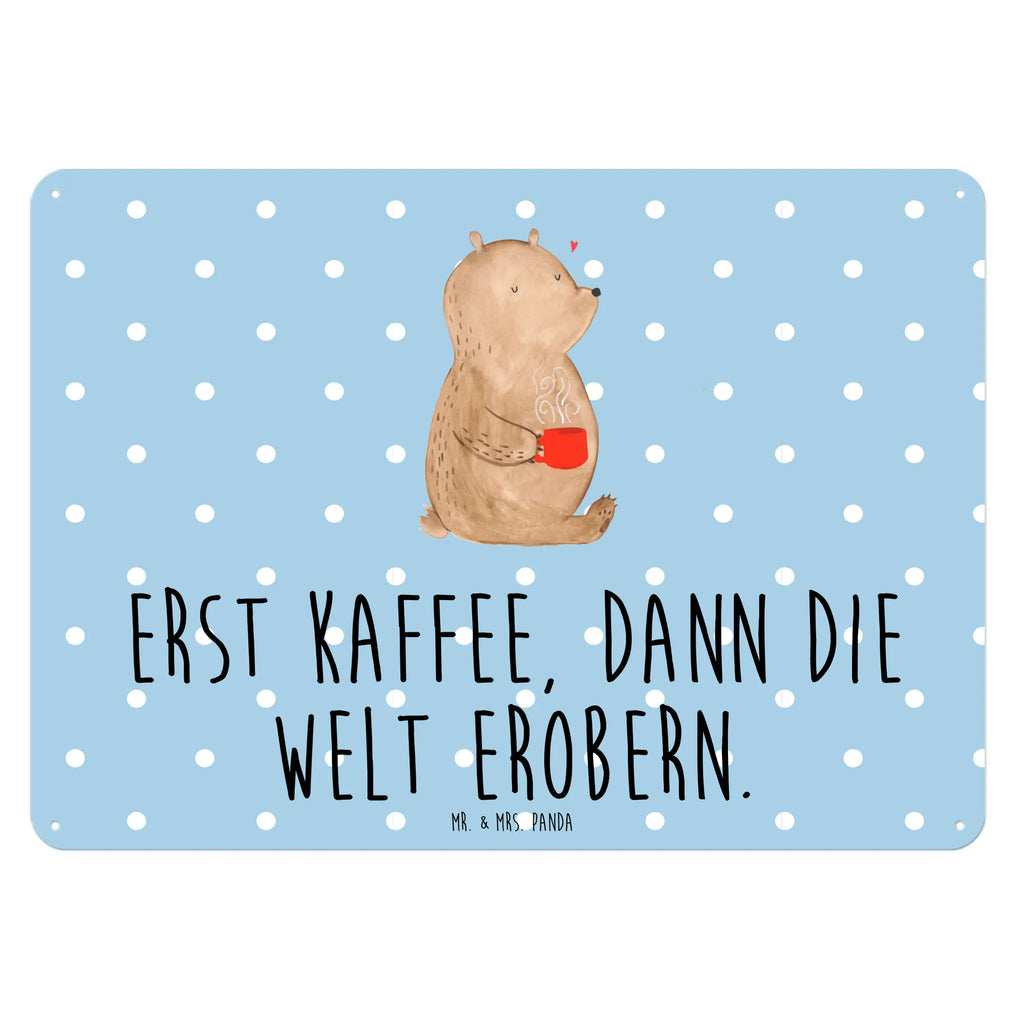 Tin sign bear Coffee Blechschild Küche, Blechschild Für Frauen, Blechschild Büro, Blechschild Für Männer, Dekoschild Metall, Wandschild Metall, Blechschild Zum Aufhängen, Blechschild Groß, Blechschild, Türschild Metall, Teddy, Bär, Teddybär, Coffee, Guten Morgen, Motivation, Kaffee, Welt Retten, Morgenroutine, Welt Erobern, Bären