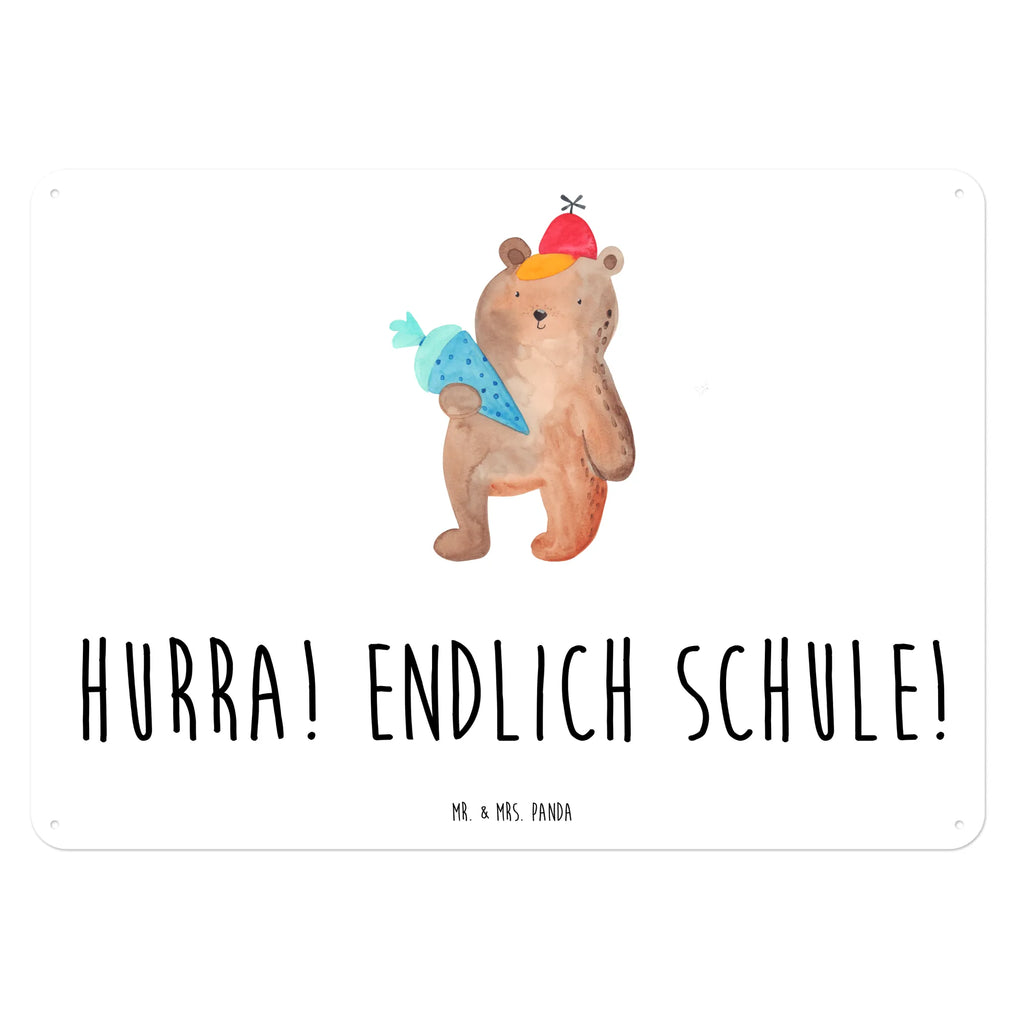 Blechschild Bär Schultüte Wandschild Metall, Blechschild Groß, Blechschild Für Frauen, Blechschild, Blechschild Für Männer, Blechschild Büro, Blechschild Zum Aufhängen, Türschild Metall, Blechschild Küche, Dekoschild Metall, Teddy, Bär, Teddybär, Grundschule, Bär Motiv, Schulanfang, Erster Schultag Geschenk, Einschulung Geschenk, Schule Geschenk, Schultüte, Schulbeginn