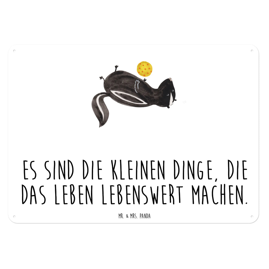 Blechschild Stinktier Ball Türschild Metall, Blechschild Für Männer, Wandschild Metall, Dekoschild Metall, Blechschild Für Frauen, Blechschild Büro, Blechschild Zum Aufhängen, Blechschild, Blechschild Küche, Blechschild Groß, Skunk, Stinktier, Wildtier, Weisheit, Verspielt, Stinki, Raubtier, Stinker