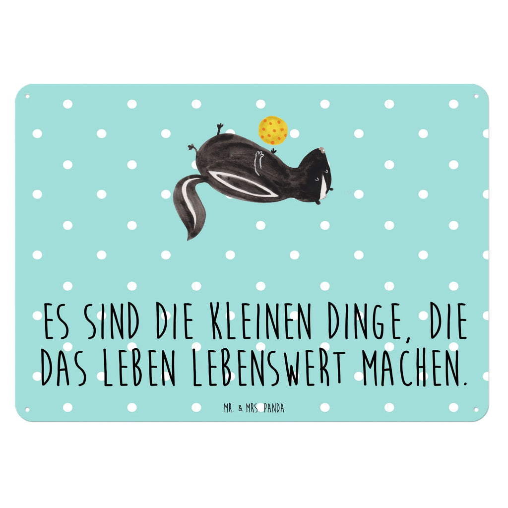 Blechschild Stinktier Ball Türschild Metall, Blechschild Für Männer, Wandschild Metall, Dekoschild Metall, Blechschild Für Frauen, Blechschild Büro, Blechschild Zum Aufhängen, Blechschild, Blechschild Küche, Blechschild Groß, Skunk, Stinktier, Wildtier, Weisheit, Verspielt, Stinki, Raubtier, Stinker