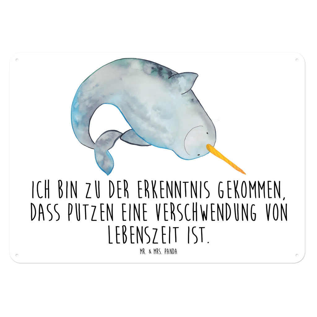 Blechschild Narwal Dekoschild Metall, Blechschild Küche, Blechschild Für Frauen, Türschild Metall, Blechschild, Wandschild Metall, Blechschild Groß, Blechschild Für Männer, Blechschild Zum Aufhängen, Blechschild Büro, Meer, Meerestiere, Urlaub, Putzen, Kinderzimmer, Wal, Narwal, Aufräumen, Hausfrau, Junggesellin