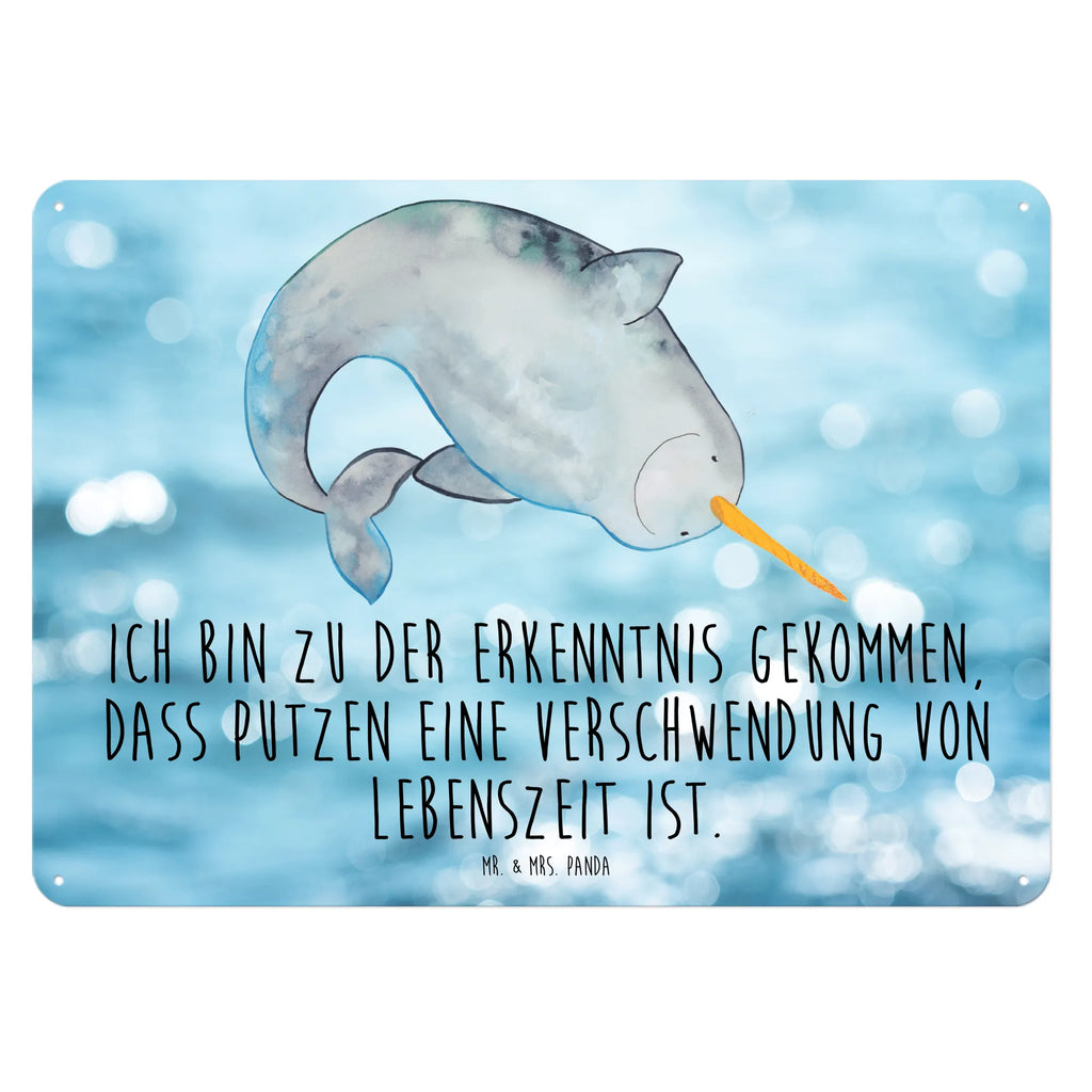 Blechschild Narwal Dekoschild Metall, Blechschild Küche, Blechschild Für Frauen, Türschild Metall, Blechschild, Wandschild Metall, Blechschild Groß, Blechschild Für Männer, Blechschild Zum Aufhängen, Blechschild Büro, Meer, Meerestiere, Urlaub, Putzen, Kinderzimmer, Wal, Narwal, Aufräumen, Hausfrau, Junggesellin