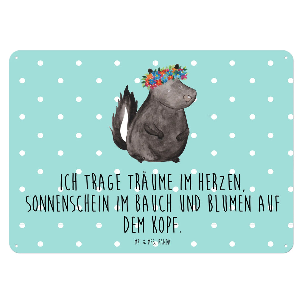 Blechschild Stinktier Mädchen Blechschild Küche, Blechschild Für Frauen, Wandschild Metall, Türschild Metall, Blechschild, Blechschild Zum Aufhängen, Blechschild Groß, Dekoschild Metall, Blechschild Für Männer, Blechschild Büro, Stinktier, Skunk, Namaste, Yoga, Stinki, Wildtier, Raubtier, Stinker
