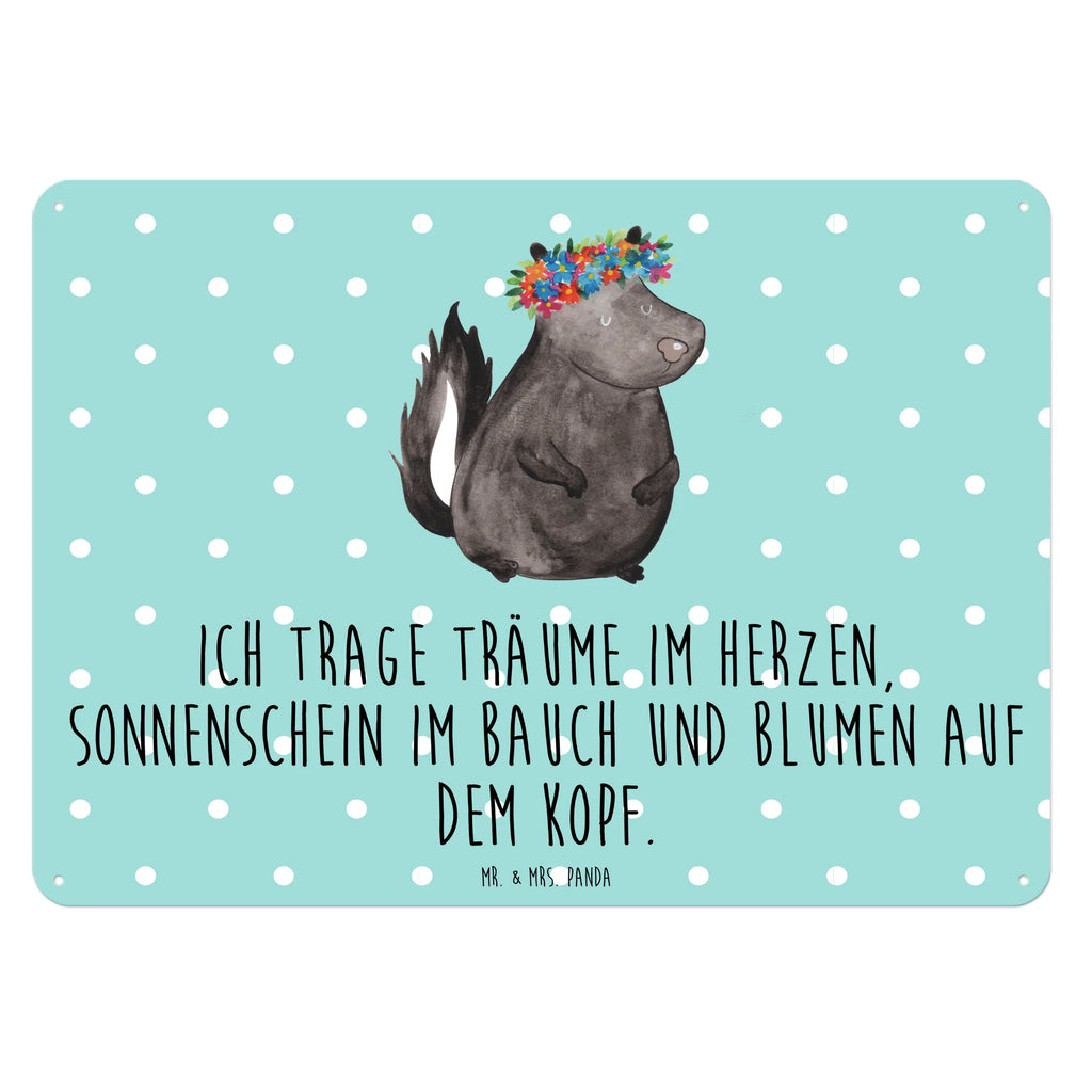 Blechschild Stinktier Mädchen Blechschild Küche, Blechschild Für Frauen, Wandschild Metall, Türschild Metall, Blechschild, Blechschild Zum Aufhängen, Blechschild Groß, Dekoschild Metall, Blechschild Für Männer, Blechschild Büro, Stinktier, Skunk, Namaste, Yoga, Stinki, Wildtier, Raubtier, Stinker