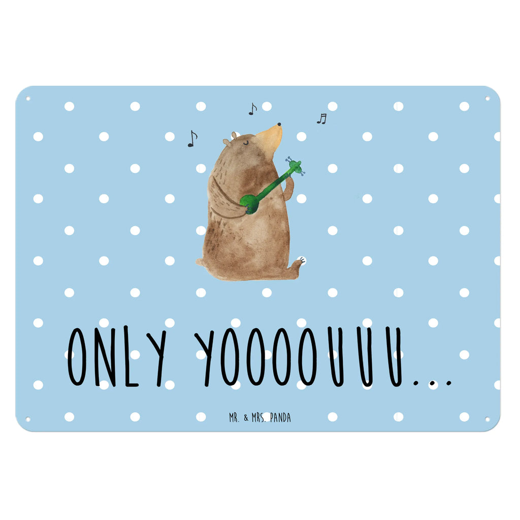 Blechschild Bär Gitarre Blechschild Für Männer, Blechschild Für Frauen, Blechschild Groß, Wandschild Metall, Blechschild Zum Aufhängen, Blechschild Büro, Blechschild Küche, Türschild Metall, Dekoschild Metall, Blechschild, Teddy, Bär, Teddybär