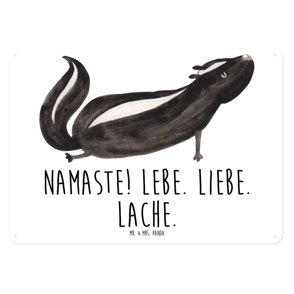 Blechschild Stinktier Yoga Blechschild Groß, Blechschild, Blechschild Büro, Türschild Metall, Blechschild Zum Aufhängen, Blechschild Für Frauen, Wandschild Metall, Blechschild Für Männer, Dekoschild Metall, Blechschild Küche, Stinktier, Skunk, Wildtier, Yoga, Lache, Stinker, Raubtier, Stinki, Lebe, Namaste, Liebe