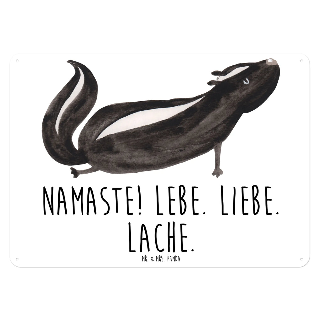 Blechschild Stinktier Yoga Blechschild Groß, Blechschild, Blechschild Büro, Türschild Metall, Blechschild Zum Aufhängen, Blechschild Für Frauen, Wandschild Metall, Blechschild Für Männer, Dekoschild Metall, Blechschild Küche, Stinktier, Skunk, Wildtier, Yoga, Lache, Stinker, Raubtier, Stinki, Lebe, Namaste, Liebe
