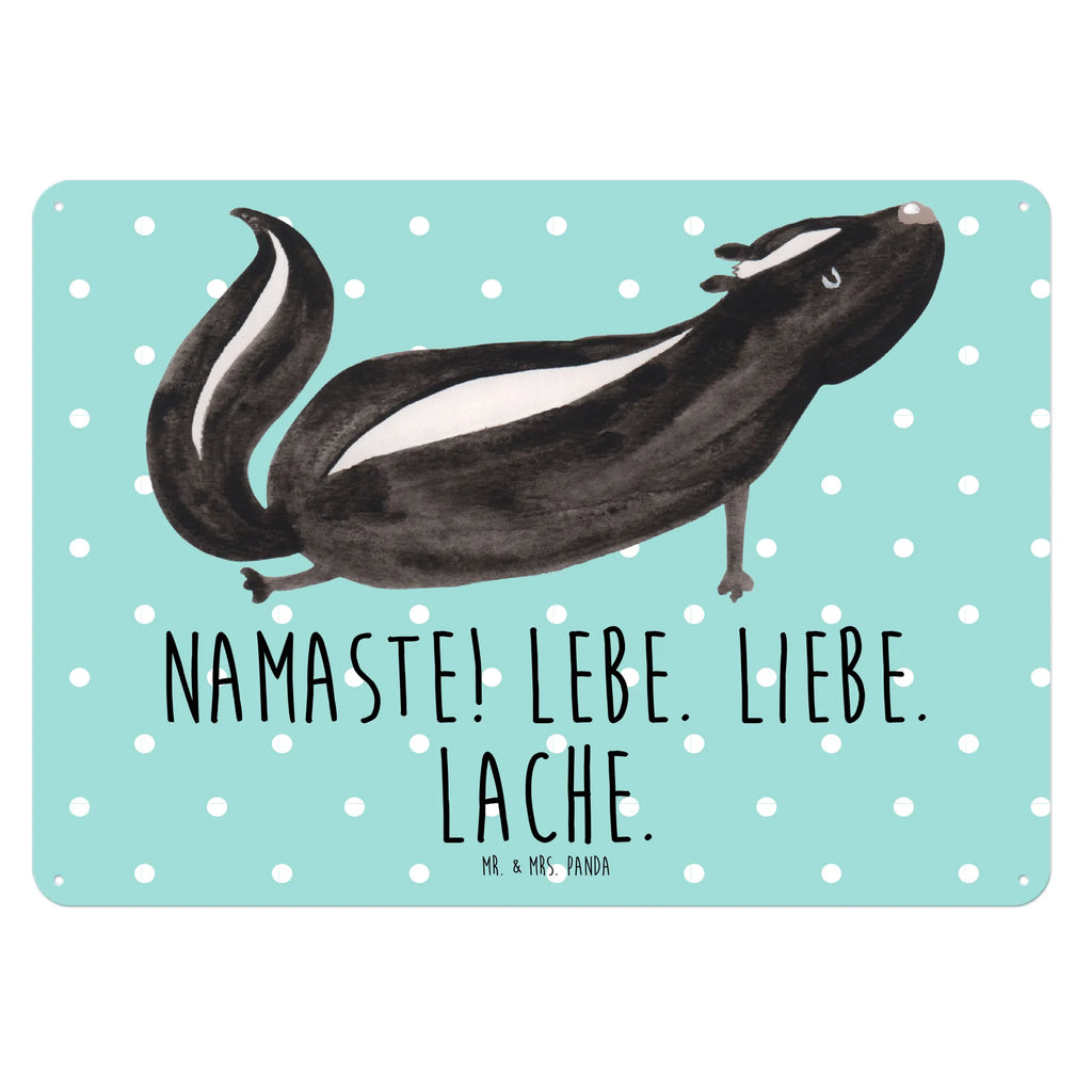 Blechschild Stinktier Yoga Blechschild Groß, Blechschild, Blechschild Büro, Türschild Metall, Blechschild Zum Aufhängen, Blechschild Für Frauen, Wandschild Metall, Blechschild Für Männer, Dekoschild Metall, Blechschild Küche, Stinktier, Skunk, Wildtier, Yoga, Lache, Stinker, Raubtier, Stinki, Lebe, Namaste, Liebe