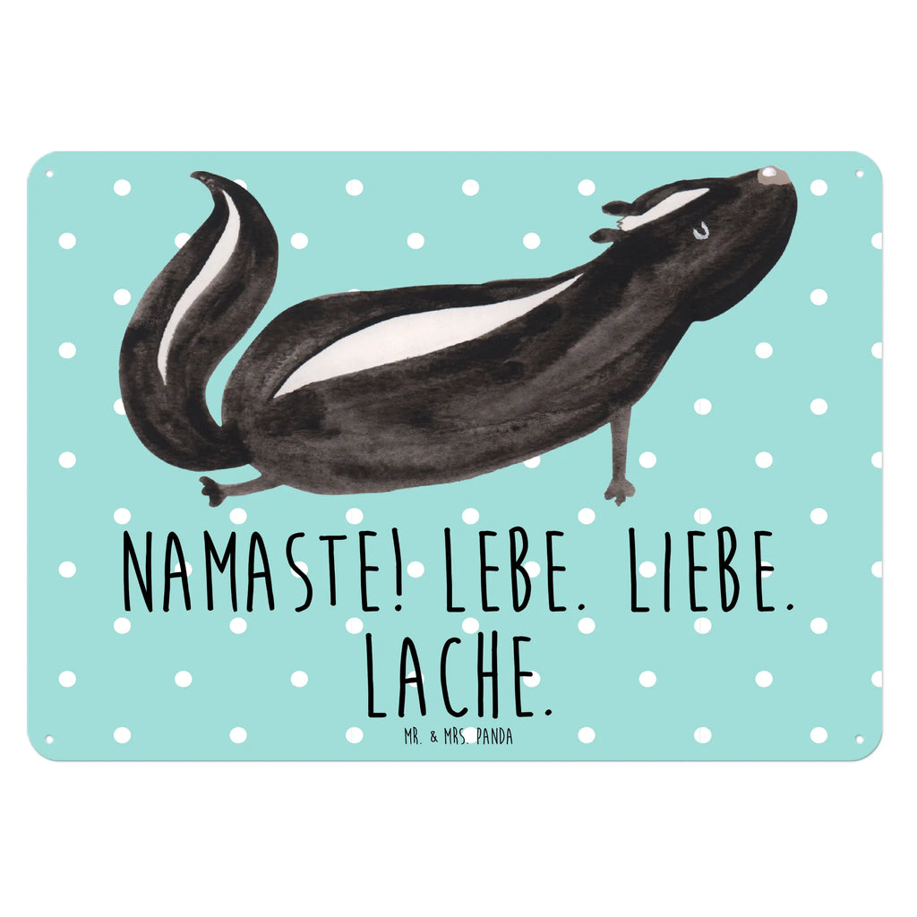 Blechschild Stinktier Yoga Blechschild Groß, Blechschild, Blechschild Büro, Türschild Metall, Blechschild Zum Aufhängen, Blechschild Für Frauen, Wandschild Metall, Blechschild Für Männer, Dekoschild Metall, Blechschild Küche, Stinktier, Skunk, Wildtier, Yoga, Lache, Stinker, Raubtier, Stinki, Lebe, Namaste, Liebe