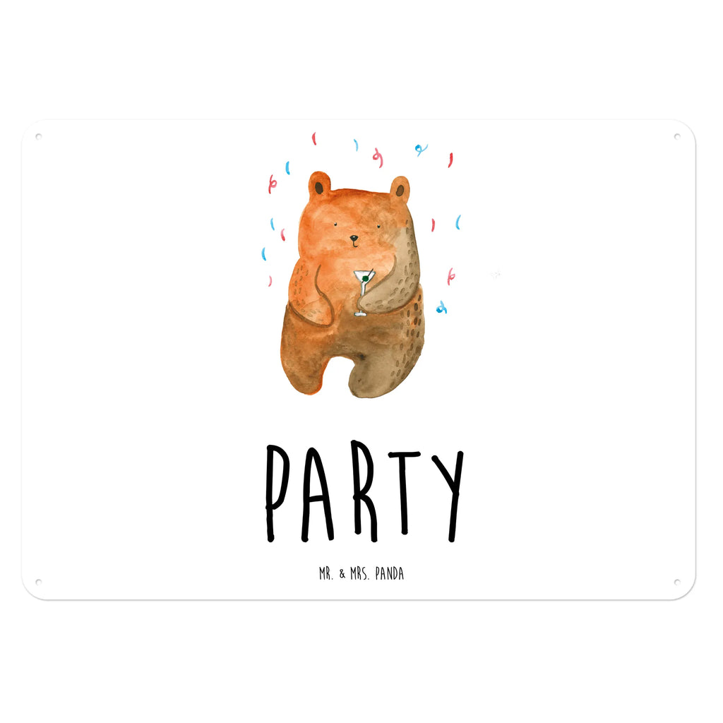 Blechschild Bär Party Dekoschild Metall, Blechschild Zum Aufhängen, Blechschild, Blechschild Küche, Blechschild Für Männer, Blechschild Für Frauen, Blechschild Groß, Blechschild Büro, Wandschild Metall, Türschild Metall, Teddy, Bär, Teddybär, Geburtstag, Mitbringsel, Lustig, Geschenk, Abfeiern, Feiern, Geburtstagsgeschenk, Party, Gute Laune