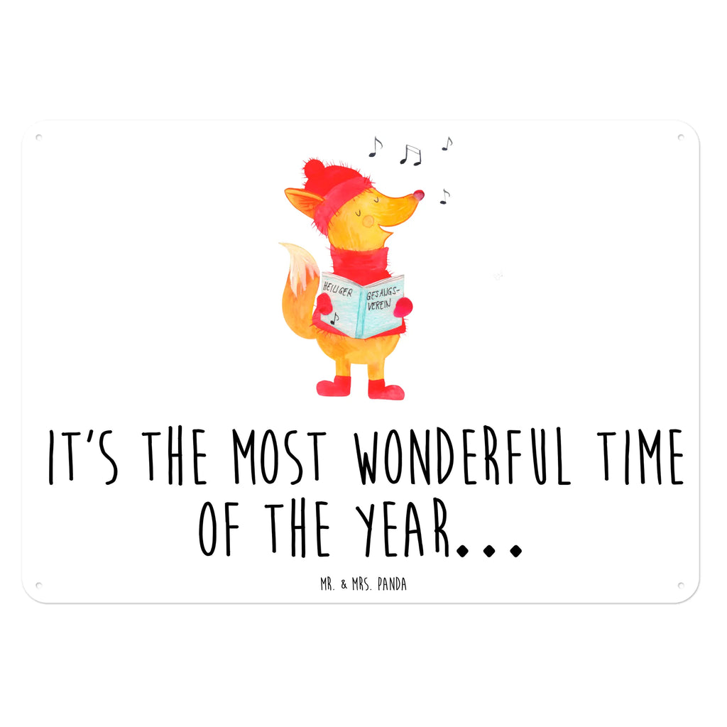 Blechschild Fuchs Sänger Dekoschild Metall, Blechschild Für Frauen, Blechschild Groß, Blechschild Küche, Blechschild, Wandschild Metall, Blechschild Für Männer, Blechschild Büro, Blechschild Zum Aufhängen, Türschild Metall, Heiligabend, Winter, Advent, Weihnachten, Nikolaus, Weihnachtsdeko, Wintermotiv, Sänger, Füchse, Geschenk Sänger, Weihnachtslieder, Singen, Fuchs