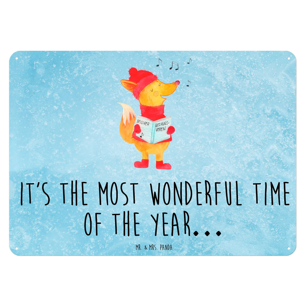 Blechschild Fuchs Sänger Dekoschild Metall, Blechschild Für Frauen, Blechschild Groß, Blechschild Küche, Blechschild, Wandschild Metall, Blechschild Für Männer, Blechschild Büro, Blechschild Zum Aufhängen, Türschild Metall, Heiligabend, Winter, Advent, Weihnachten, Nikolaus, Weihnachtsdeko, Wintermotiv, Sänger, Füchse, Geschenk Sänger, Weihnachtslieder, Singen, Fuchs