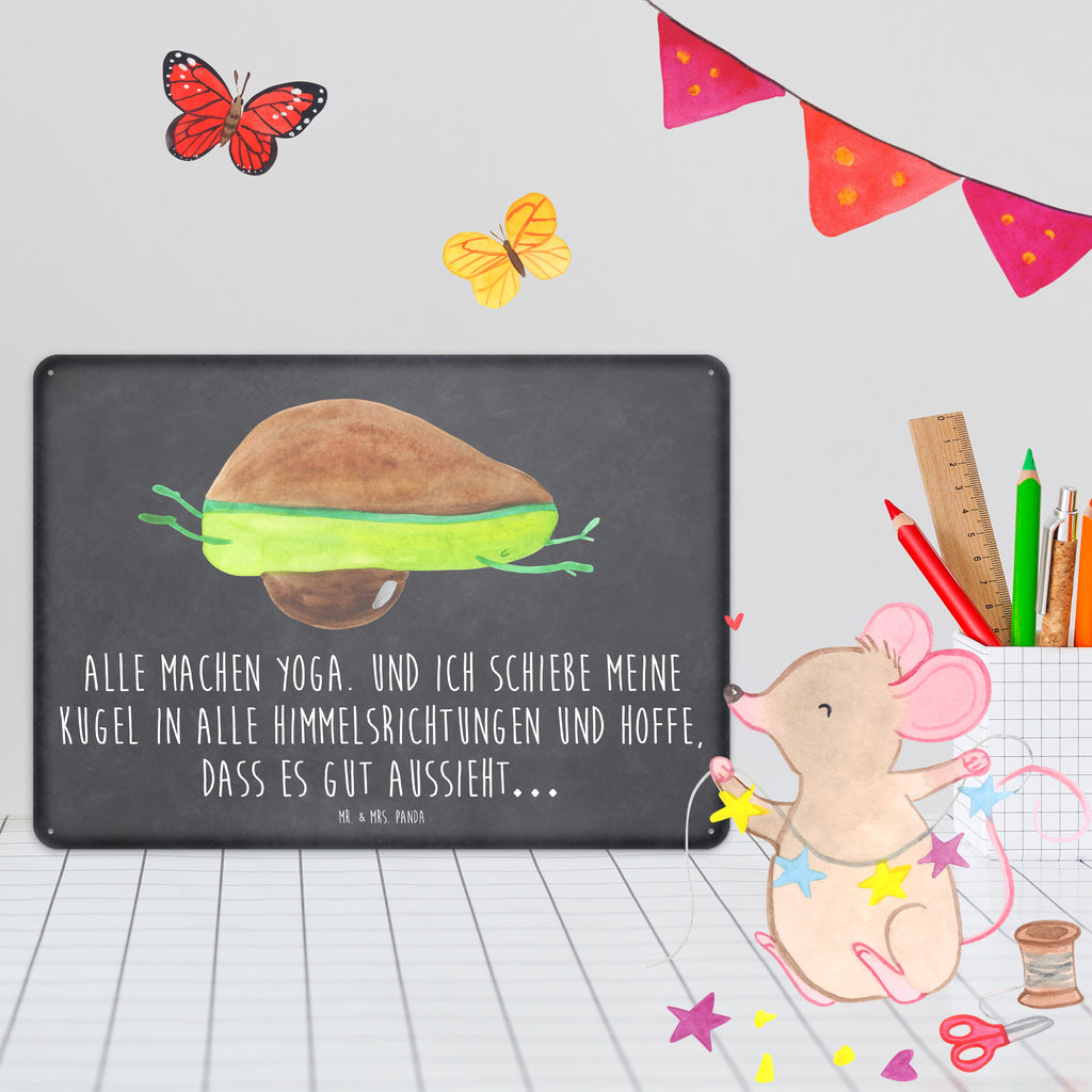 Blechschild Avocado Yoga Blechschild Groß, Blechschild Büro, Dekoschild Metall, Blechschild Küche, Blechschild, Blechschild Zum Aufhängen, Blechschild Für Männer, Blechschild Für Frauen, Wandschild Metall, Türschild Metall, Vegan, Veggie, Avocado, Gesund, Avocado Yoga Vegan