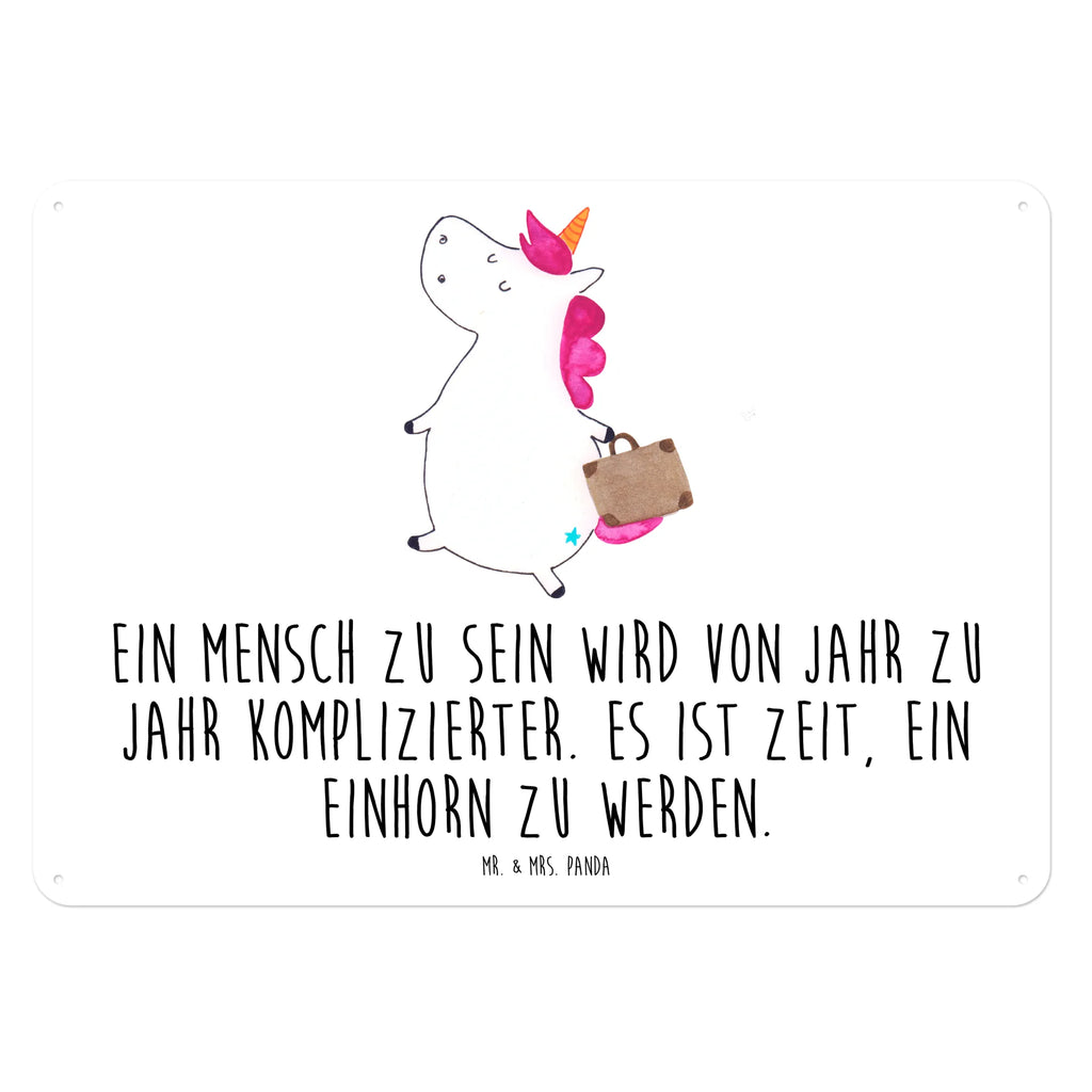 Tin sign unicorn Suitcase Blechschild, Blechschild Groß, Wandschild Metall, Blechschild Zum Aufhängen, Dekoschild Metall, Blechschild Küche, Blechschild Büro, Blechschild Für Frauen, Türschild Metall, Blechschild Für Männer, Unicorn, Einhorn, Einhörner, Einhorn Deko, Reise, Gepäck, Spaß, Erwachsen, Abenteuer, Koffer, Verreisen, Lustig, Witzig, Kind, Albern