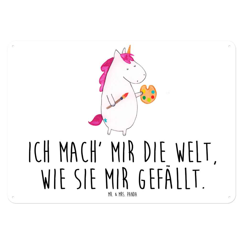 Blechschild Einhorn Künstler Wandschild Metall, Blechschild Für Männer, Türschild Metall, Blechschild Küche, Blechschild, Blechschild Für Frauen, Blechschild Zum Aufhängen, Blechschild Büro, Dekoschild Metall, Blechschild Groß, Unicorn, Einhorn, Einhörner, Einhorn Deko, Künstler, Maler, Farbe, Zeichnen, Englisch, Stift, Pinsel, Welt, Malen, Artist, Geschenk