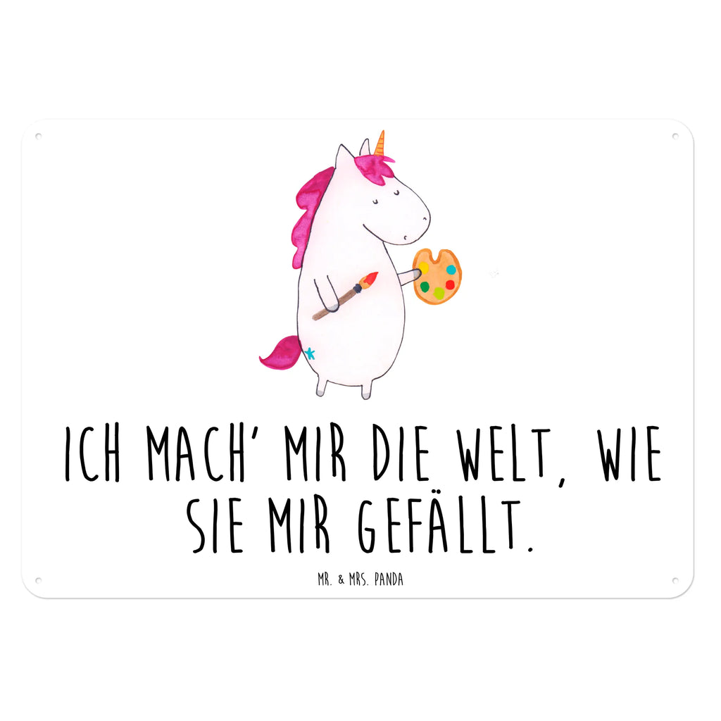 Blechschild Einhorn Künstler Wandschild Metall, Blechschild Für Männer, Türschild Metall, Blechschild Küche, Blechschild, Blechschild Für Frauen, Blechschild Zum Aufhängen, Blechschild Büro, Dekoschild Metall, Blechschild Groß, Unicorn, Einhorn, Einhörner, Einhorn Deko, Künstler, Maler, Farbe, Zeichnen, Englisch, Stift, Pinsel, Welt, Malen, Artist, Geschenk