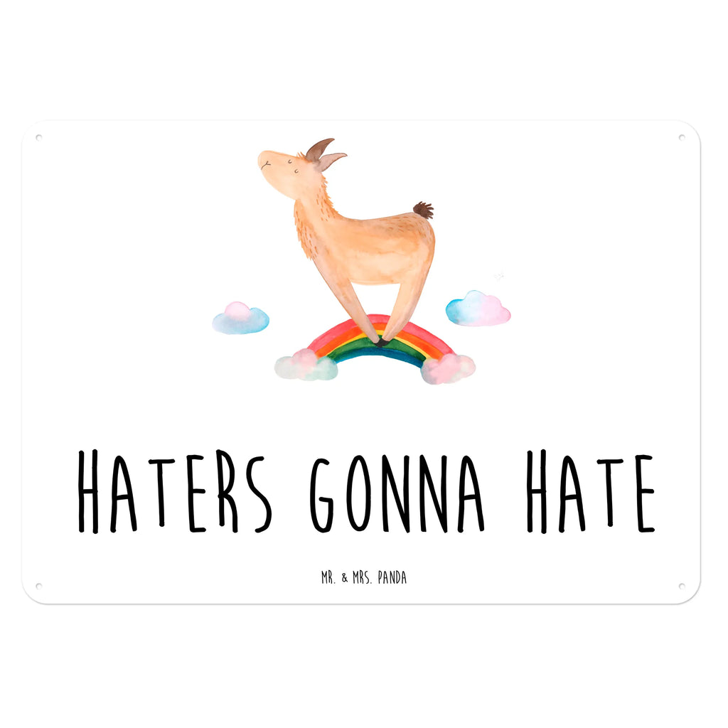 Blechschild Lama Regenbogen Blechschild Für Frauen, Türschild Metall, Blechschild Für Männer, Dekoschild Metall, Blechschild Zum Aufhängen, Blechschild Büro, Blechschild, Blechschild Groß, Wandschild Metall, Blechschild Küche, Alpaka, Lama, Lamas, Wolkenland, Außenseiter, Haters, Abi, Hobby, Regenbogen, Selbstständig, Schule, Haters Gonna Hate, Freiheit