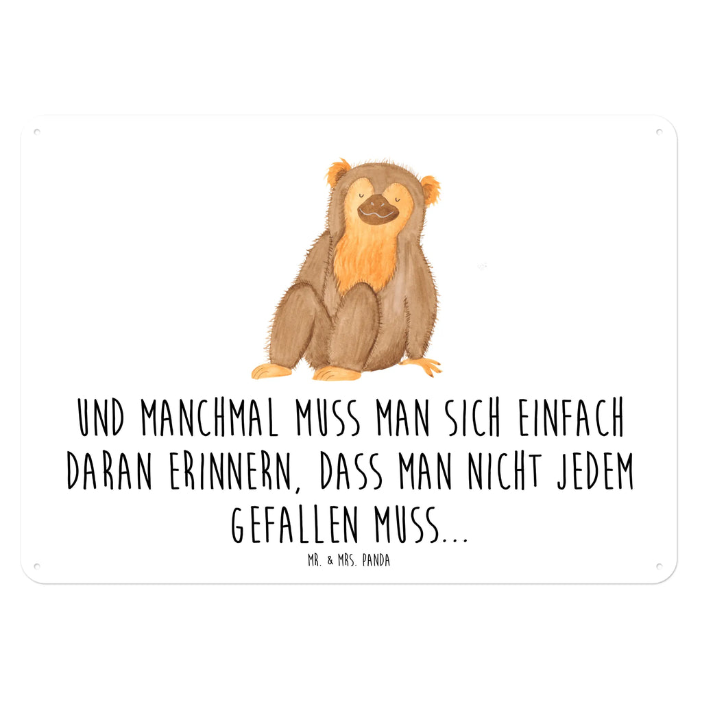 Blechschild Affe Wandschild Metall, Türschild Metall, Blechschild Zum Aufhängen, Blechschild, Blechschild Küche, Blechschild Für Männer, Blechschild Büro, Dekoschild Metall, Blechschild Groß, Blechschild Für Frauen, Wildtiere, Afrika, Affen, Selbstliebe, Selbstbewusstsein, Selfcare, Selbstachtung, Affe, Motivation, Respekt, Liebe, Äffchen