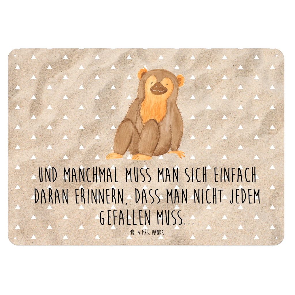 Blechschild Affe Wandschild Metall, Türschild Metall, Blechschild Zum Aufhängen, Blechschild, Blechschild Küche, Blechschild Für Männer, Blechschild Büro, Dekoschild Metall, Blechschild Groß, Blechschild Für Frauen, Wildtiere, Afrika, Affen, Selbstliebe, Selbstbewusstsein, Selfcare, Selbstachtung, Affe, Motivation, Respekt, Liebe, Äffchen