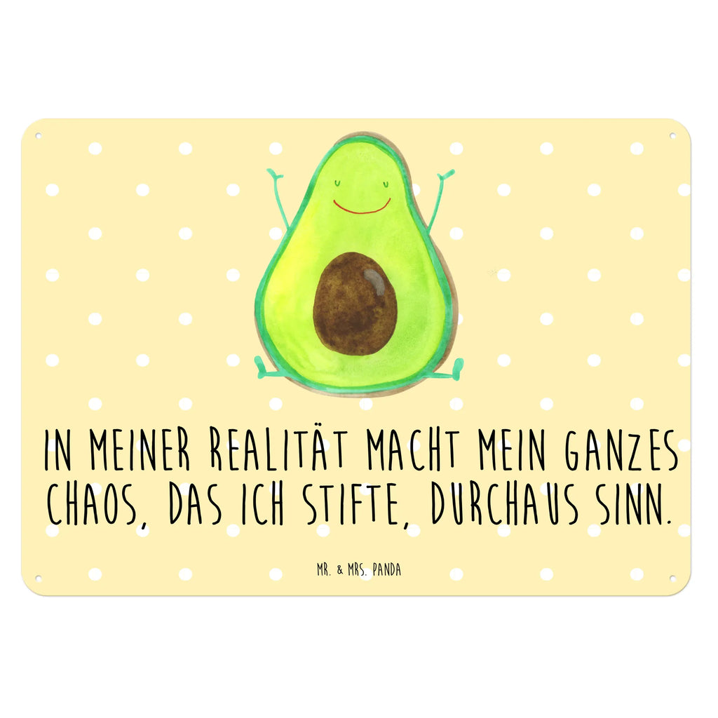 Blechschild Avocado Glücklich Blechschild Büro, Blechschild Groß, Türschild Metall, Blechschild, Blechschild Für Frauen, Wandschild Metall, Blechschild Für Männer, Dekoschild Metall, Blechschild Küche, Blechschild Zum Aufhängen, Vegan, Veggie, Avocado, Gesund, Chaos