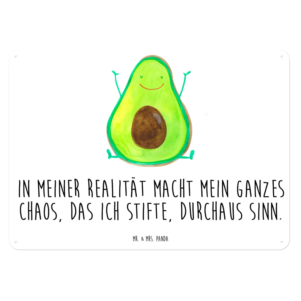 Blechschild Avocado Glücklich Blechschild Büro, Blechschild Groß, Türschild Metall, Blechschild, Blechschild Für Frauen, Wandschild Metall, Blechschild Für Männer, Dekoschild Metall, Blechschild Küche, Blechschild Zum Aufhängen, Vegan, Veggie, Avocado, Gesund, Chaos